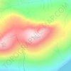 Beinn Mhanach topographic map, elevation, terrain