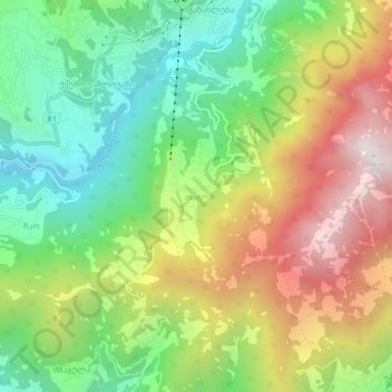 Tago topographic map, elevation, terrain