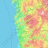 Minho topographic map, elevation, terrain