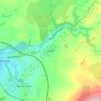 Logan topographic map, elevation, terrain