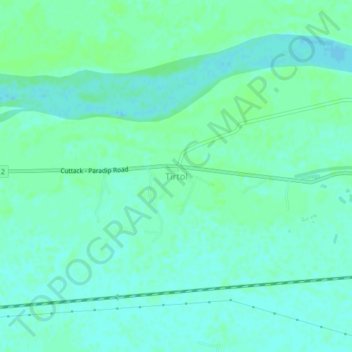 Tirtol topographic map, elevation, terrain