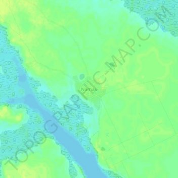 Namau topographic map, elevation, terrain