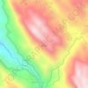 Benachie topographic map, elevation, terrain