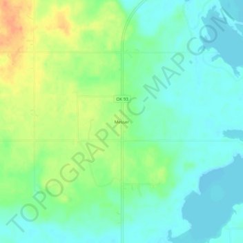 Messer topographic map, elevation, terrain