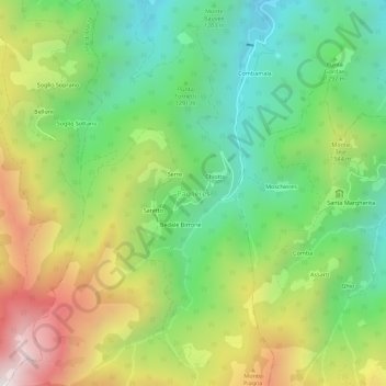 Paglieres topographic map, elevation, terrain