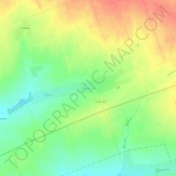 Мечетное topographic map, elevation, terrain