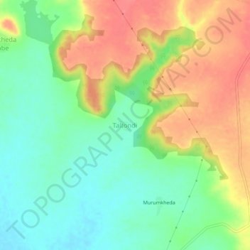 Taltondi topographic map, elevation, terrain