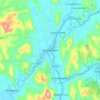 Ruwanwella topographic map, elevation, terrain