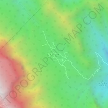 La Trinidad topographic map, elevation, terrain