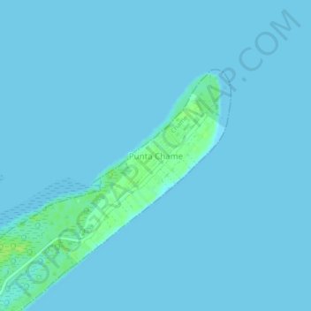 Punta Chame topographic map, elevation, terrain