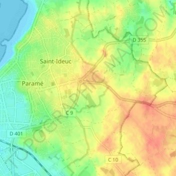La Banneville topographic map, elevation, terrain