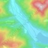 Ananuri topographic map, elevation, terrain