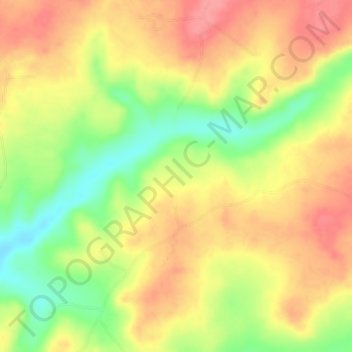 Itoku topographic map, elevation, terrain