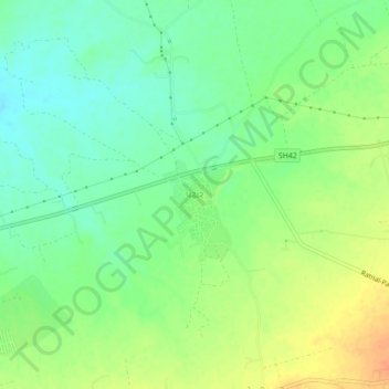 Padhar topographic map, elevation, terrain