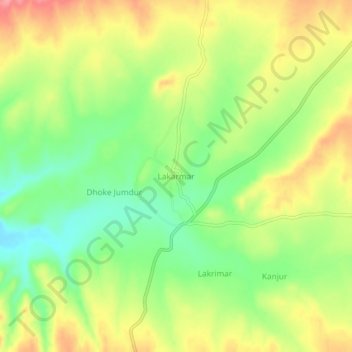 Lakarmar topographic map, elevation, terrain