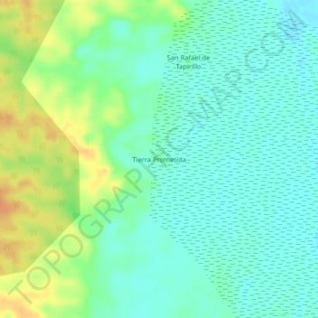 Tierra Prometida topographic map, elevation, terrain
