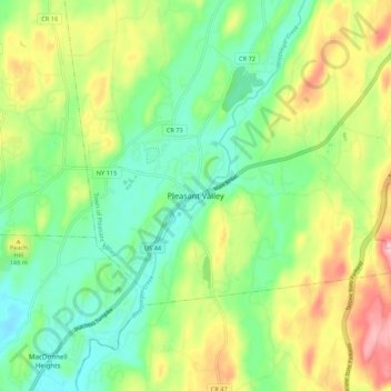 Pleasant Valley topographic map, elevation, terrain