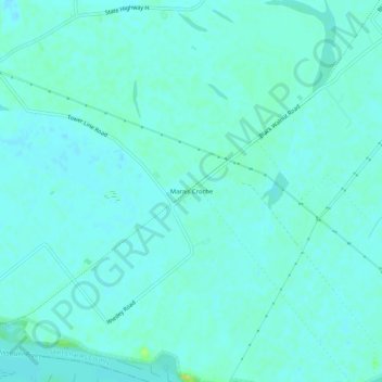 Marais Croche topographic map, elevation, terrain