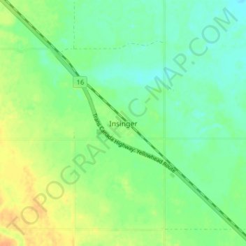 Insinger topographic map, elevation, terrain