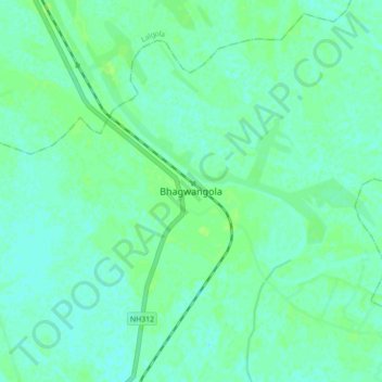 Bhagwangola topographic map, elevation, terrain