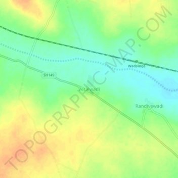 Vetalwadi topographic map, elevation, terrain