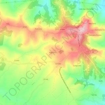 Rignano topographic map, elevation, terrain