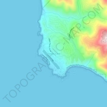 Shelter Cove topographic map, elevation, terrain