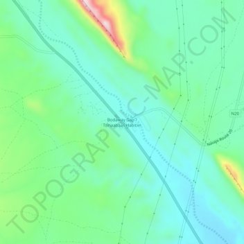 The Gap topographic map, elevation, terrain