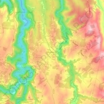 Banditaccia topographic map, elevation, terrain