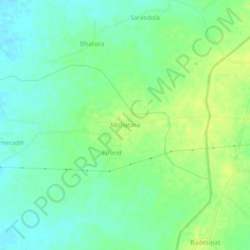 Mohatara topographic map, elevation, terrain
