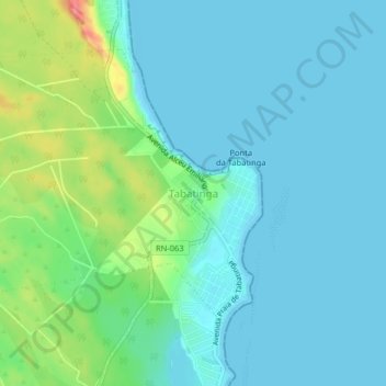 Tabatinga topographic map, elevation, terrain