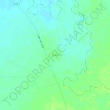 El Llanito topographic map, elevation, terrain
