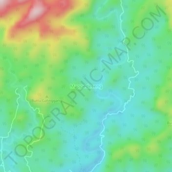 Mappedeceng topographic map, elevation, terrain
