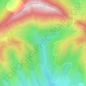 Raton topographic map, elevation, terrain