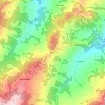 Mistà topographic map, elevation, terrain