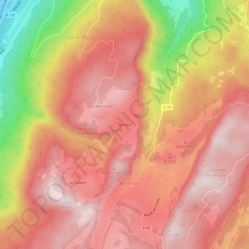 Ablatrix topographic map, elevation, terrain