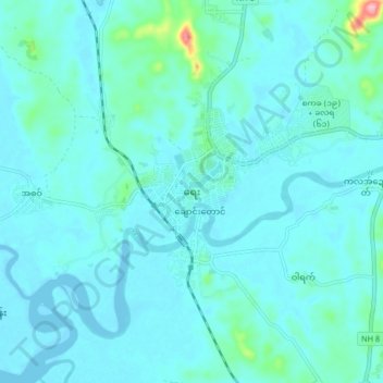 Ye topographic map, elevation, terrain