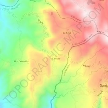 Alto Cebadilla topographic map, elevation, terrain