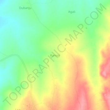 Ramoji topographic map, elevation, terrain