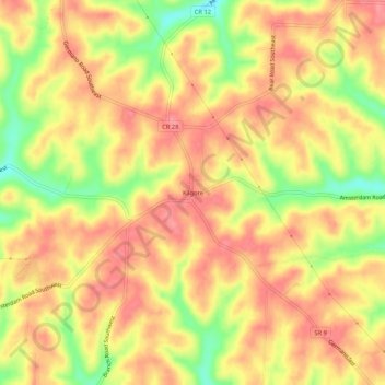 Kilgore topographic map, elevation, terrain