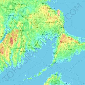 Ram Island topographic map, elevation, terrain