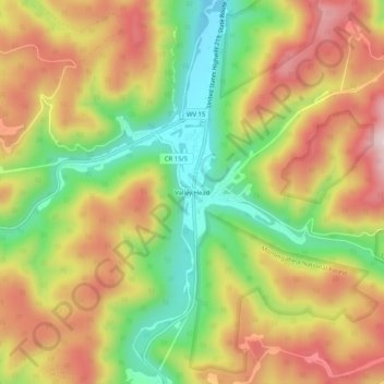 Valley Head topographic map, elevation, terrain