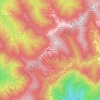 Barbagelata topographic map, elevation, terrain