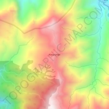Alaspungo topographic map, elevation, terrain