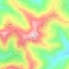 Queens Peak topographic map, elevation, terrain