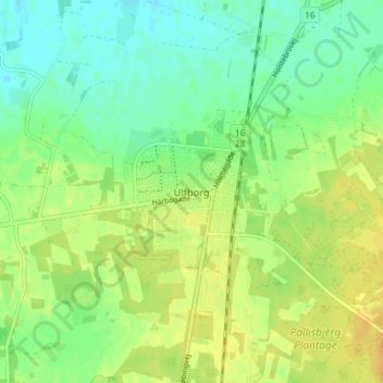 Ulfborg topographic map, elevation, terrain