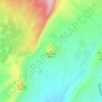 la Murta topographic map, elevation, terrain