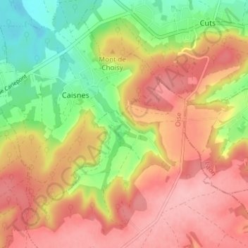Belle Fontaine topographic map, elevation, terrain