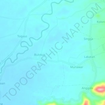 Miangas topographic map, elevation, terrain