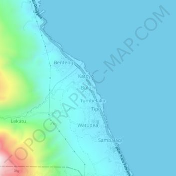 Buluri topographic map, elevation, terrain